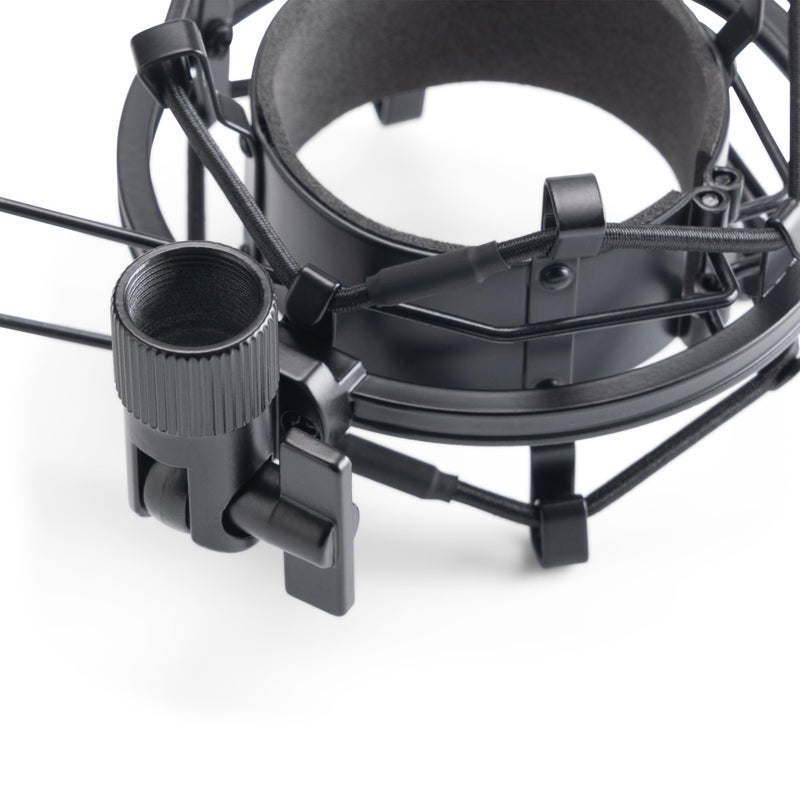 OnStage On-Stage MY430 Shock Mount for Studio Mics (55â€“60 mm) (Elastic Suspension Mount for Large-Diaphragm Condenser Microphones, Adjustable, Vibration Isolation, Steel Adapter, 5/8"-27 Threading, Black) - Image 2